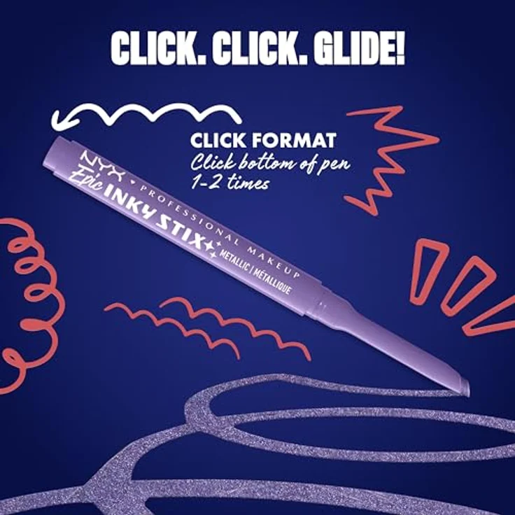 NYX Professional Makeup Epic Inky Stix Gel-Eyeliner, intensiver Eyeliner in 10 Violet Volt, 1 g mit präziser Linienführung und schnell trocknender Formel – Bild 8