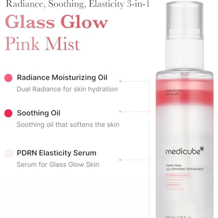 Medicube Gesichtsserum PDRN Pink Glutathione, Glow Serum mit Hautregeneration und antioxidativem Schutz, 100 ml – Bild 3