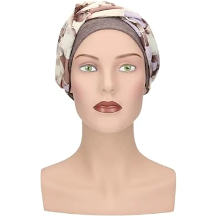 Lofty Turban Nora, stilvoller Damen-Turban aus 95 % Viskose und 5 % Elasthan, hautfreundlich und weich, ideal bei Haarausfall, modisches Muster – Bild 2