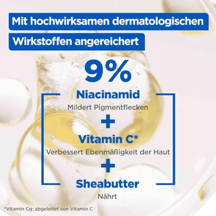 Mixa Niacinamide Bright Creme Körpermilch, Mildert pigmentierte Flecken, versorgt trockene Haut, 400 ml – Bild 4