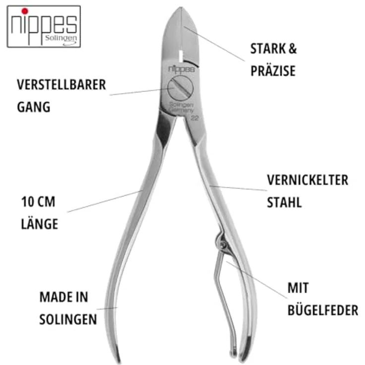 Nippes Nagelzange 100 mm,, mit Bügelfeder, für präzises & feines Arbeiten, aus gehärtetem Stahl – Bild 5
