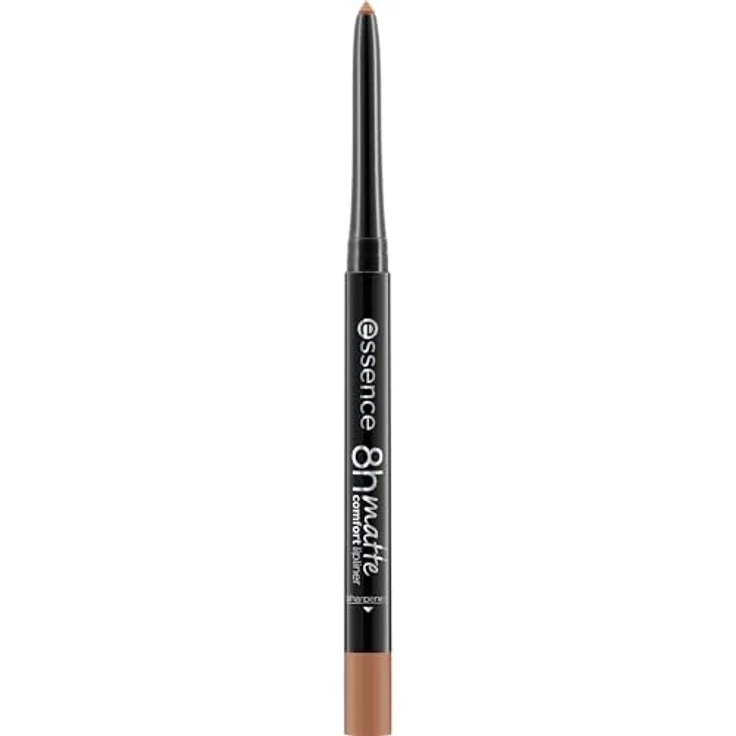 Essence 8H Matte Comfort Lipliner, hochpigmentiert und vegan, wasserfestes Matt-Finish, 0,3 g, Farbe Beige – Bild 1
