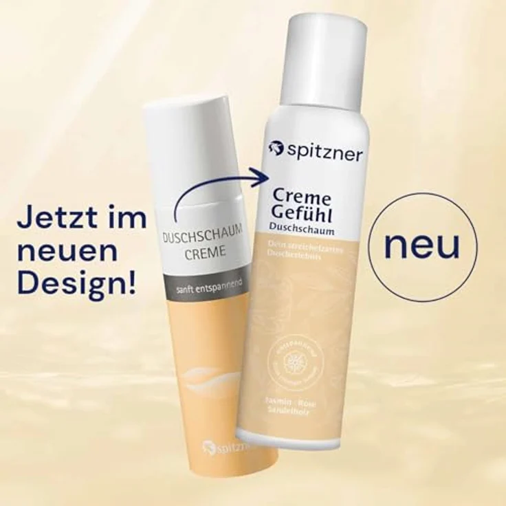 Spitzner Duschschaum Creme, 2 x 150 ml, sanfte Reinigung mit Jasmin-, Rosen- und Sandelholzduft, dermatologisch getestet, vegan und umweltfreundlich – Bild 2