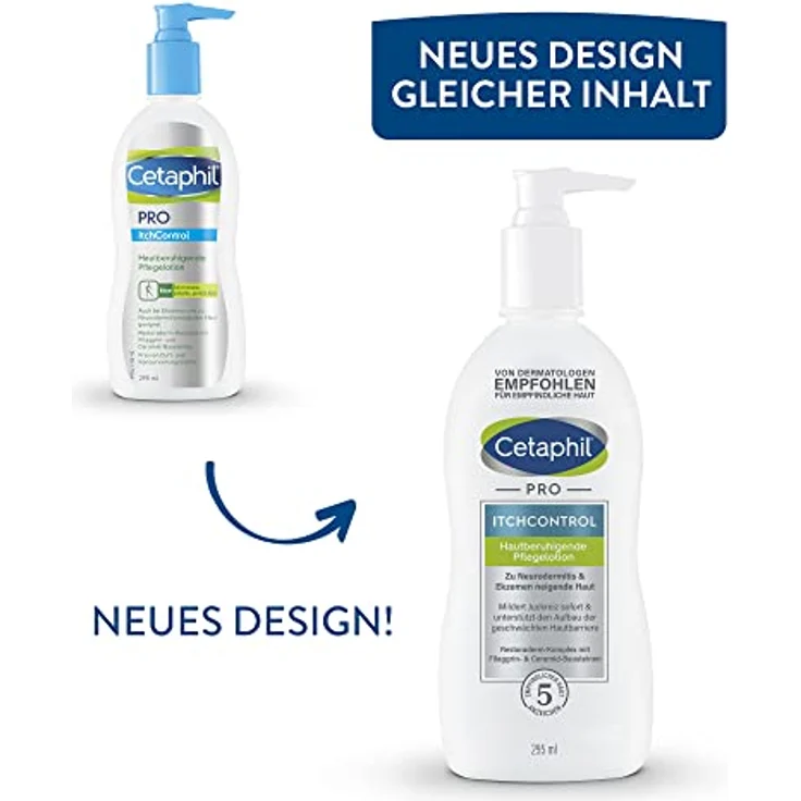 Cetaphil PRO ItchControl Hautberuhigende Pflegelotion, 295ml, Für zu Neurodermitis & Ekzemen neigende Haut, Lindert juckende, gereizte Haut, Mit Sheabutter, Filaggrin- und Ceramid-Bausteinen – Bild 2