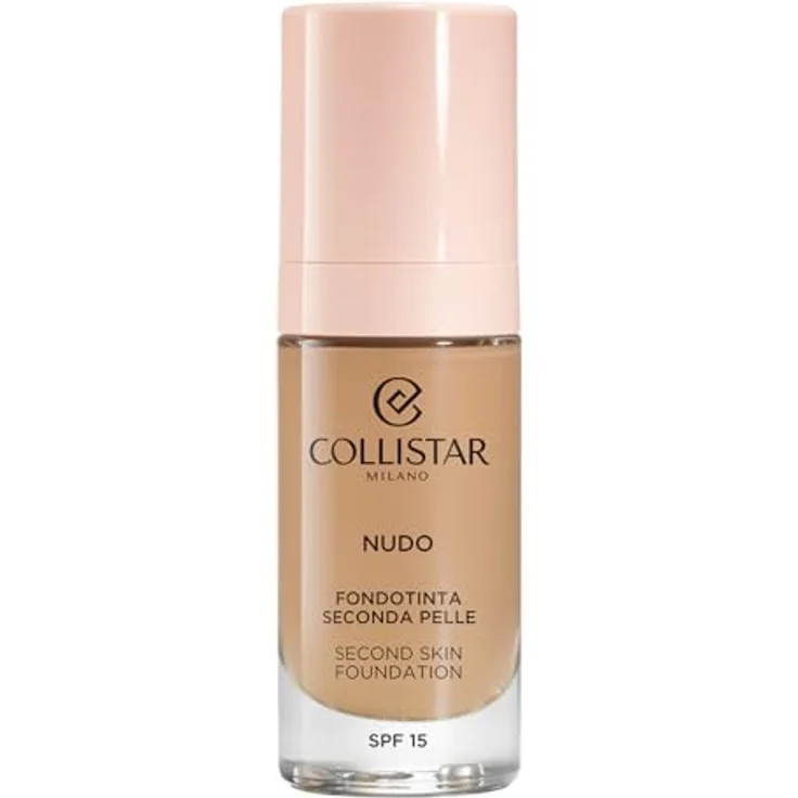 Collistar Foundation Nude zweite Haut, langer Halt, leichte Abdeckung, modulare Formel, wasserdicht, aufhellend, LSF 15, 4N Sand, 30 ml