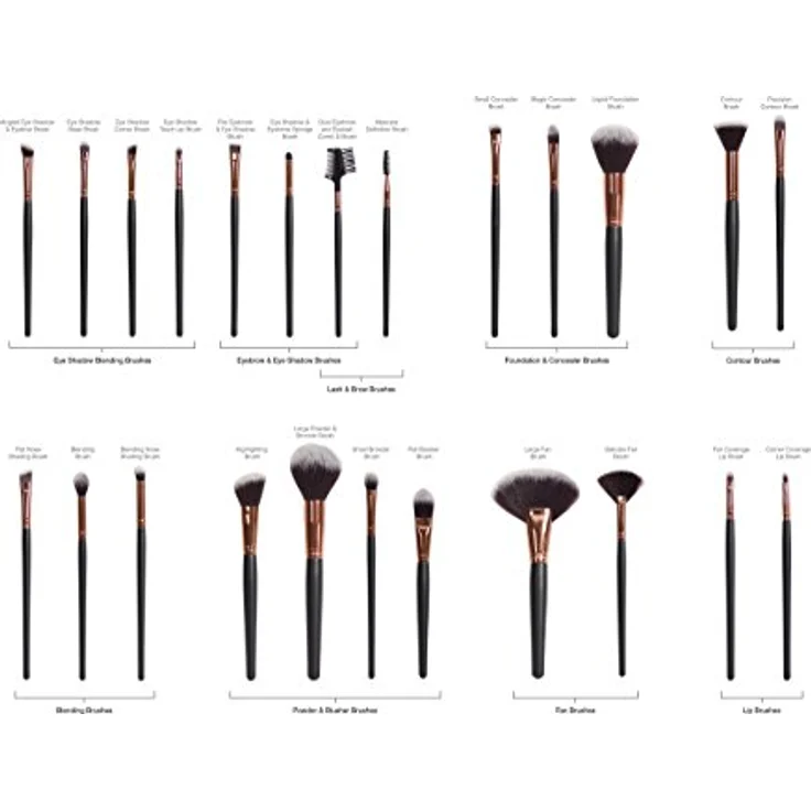 Rio professionelles Kosmetik Make Up Pinsel Set, 24 Teile. – Bild 3