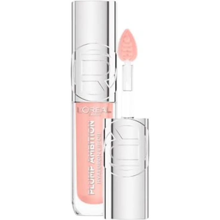 L’Oréal Paris Plump Ambition Lipgloss, volumengebendes Lip Plumper mit Hyaluronsäure, Farbton 201 Milky Nu, 5 ml