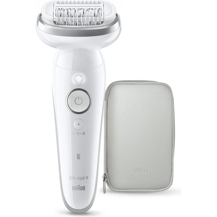 Braun Silk-epil 9, Silber, Akku-Epilierer für minimale Haarlängen ab 0,5 mm, Nass & Trocken geeignet – Bild 1