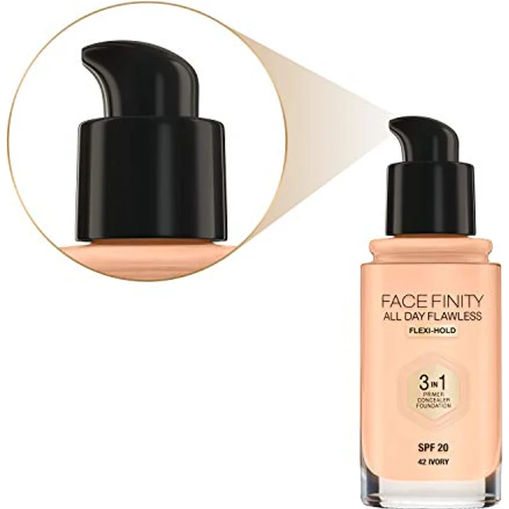 All Day Flawless Facefinity All Day 3 In 1  42 Ivory 30 ml – Bild 4