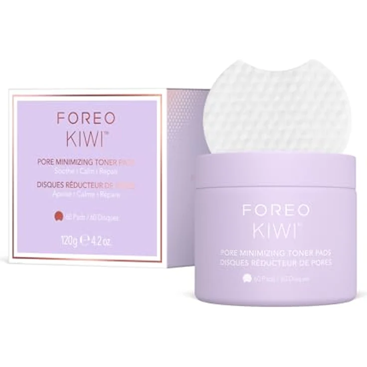 Foreo Pore Minimizing Toner Pads, Gesichtsreinigungsset für Damen mit natürlicher Formel, 120 g – Bild 1