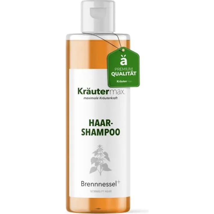 Kräutermax Brennnessel Shampoo Seife Pflegeshampoo mit Brennnesselextrakt 1 x 250 ml, natürlicher Schutz und Pflege für gesundes Haar