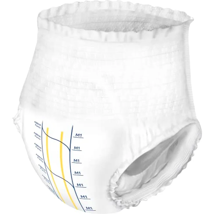 Abena Pants Premium Inkontinenz-Hose, Inkontinenz-Hose für Damen und Herren, diskret, schützend, atmungsaktiv, bequem – Größe M 1, Taille 80-110 cm, Saugfähigkeit 1400 ml, 15 Stück – Bild 4