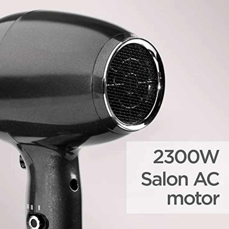 BaByliss Pro Power 2300 Haartrockner mit 2300 W, ionischer Frizz-Kontrolle und Diffusor für glänzende Locken, UK – Bild 5