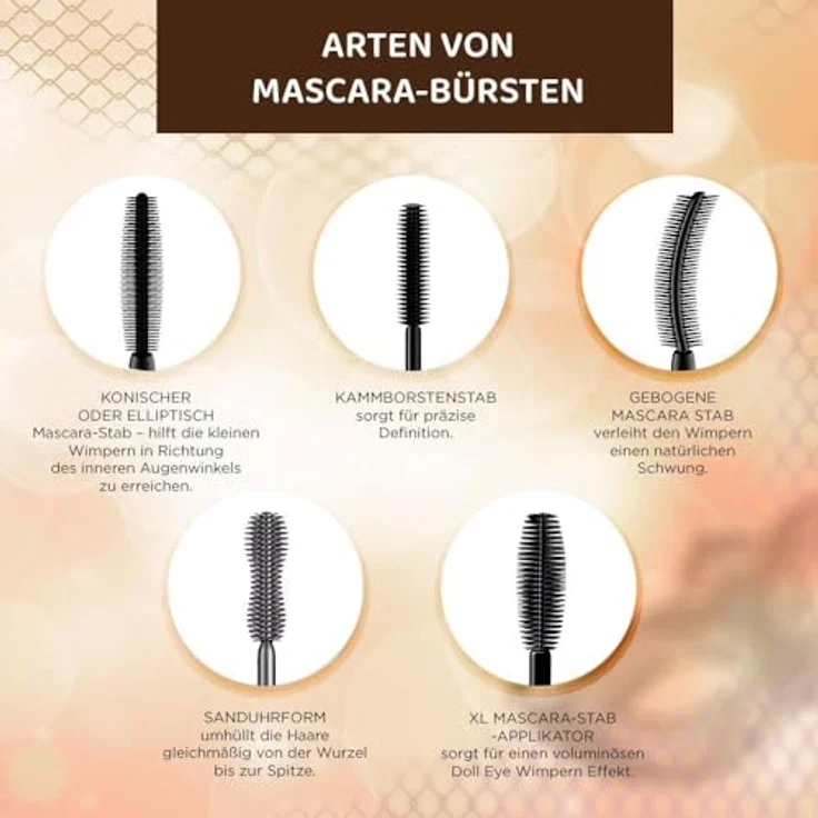 EVELINE KOL Mascara VARIERE LASHES SHOW, 10 ml, volumengebende Mascara in Braun – Bild 5