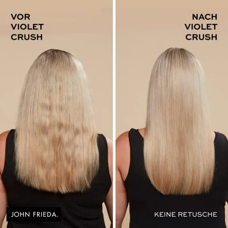 John Frieda Violet Crush Intensiv-Silber-Shampoo - Anti-Gelbstich - Auch gegen Orangetöne - Mit violetten Pigmenten, 250 ml – Bild 3
