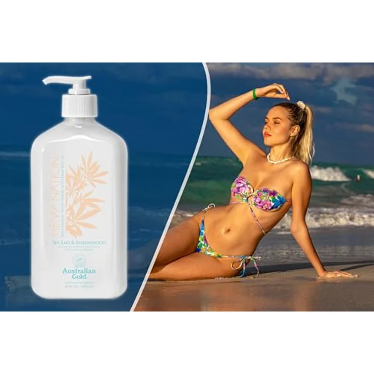 Australian Gold - Hemp Nation Sea Salt & Sandalwood Tan Extender Body Lotion 535 ml – Bild 2