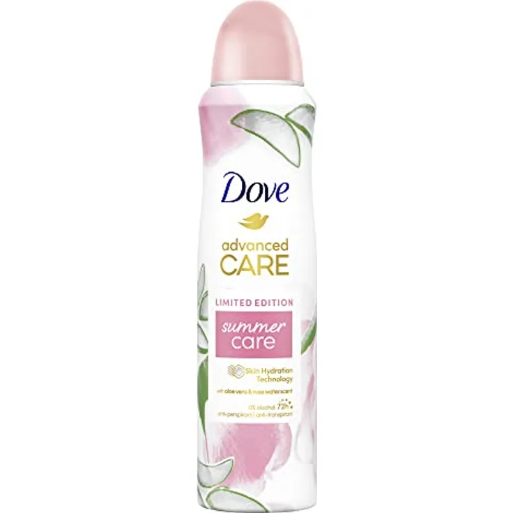 Dove Advanced Care Anti-Transpirant Deo-Spray Limited Edition Summer Care Duft nach Aloe Vera und Rosenwasser mit Skin Hydration Technology 150 ml 1 Stück