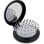 K-Pro Taschenbürste mit Spiegel - Faltbarer & reisefreundliche Taschenspiegel