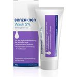 Benzaknen BENZAKNEN Wash 5%, 50g, Waschgel gegen Pickel & Mitesser bei leichter Akne auf Gesicht und Körper, für empfindlichere Haut geeignet, Mit BPO (Benzoylperoxid), Dermatologisch getestet