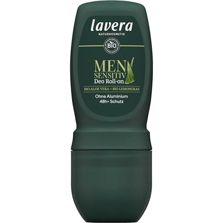 lavera Men sensitiv Deo Roll-On - 48 h Schutz - ohne Aluminium - zuverlässig bei Sport - vegan - Naturkosmetik - 50 ml, lavera – Bild 1