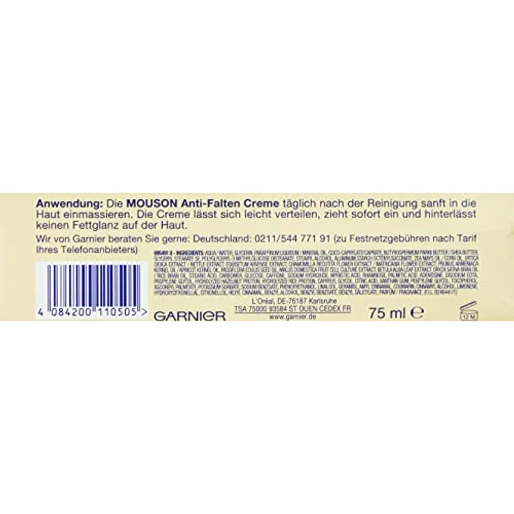 L'Oréal garnier Mouson Creme- Viel Feuchtigkeit Für Trockene Haut 6 x 75 ml Tagespflege – Bild 3