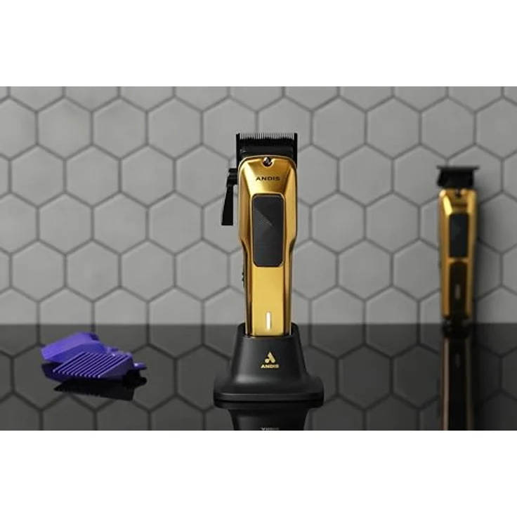 Andis 562118 Professioneller Haarschneider mit/ohne Kabel, verstellbare DLC Phaze-Klinge für präzises Schneiden, Gold – Bild 4