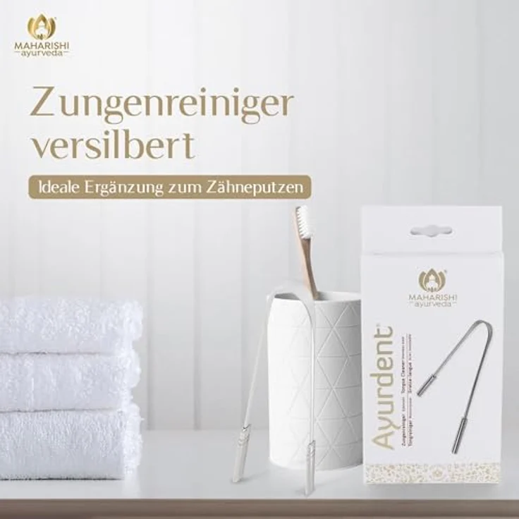 Maharishi Ayurveda Zungenreiniger Edelstahl, für ein strahlend sauberes Lächeln – Bild 6
