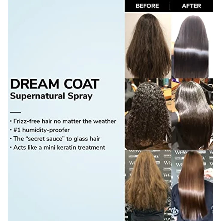 Color Wow Dream Coat Anti Frizz Spray für superglattes Haar, Hitzeschutz für Haare hält bis zu 3 Haarwäschen, Glanzspray für geschmeidige Haare, 50ml – Bild 3