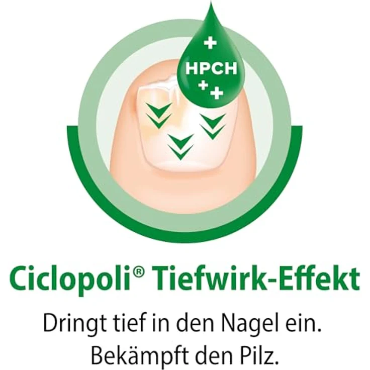 Ciclopoli Nagellack gegen Nagelpilz, mit Ciclopirox und Tiefwirk-Effekt, 13,2 ml Bündelpackung (2 x 6,6 ml), 1x täglich auftragen – Bild 2