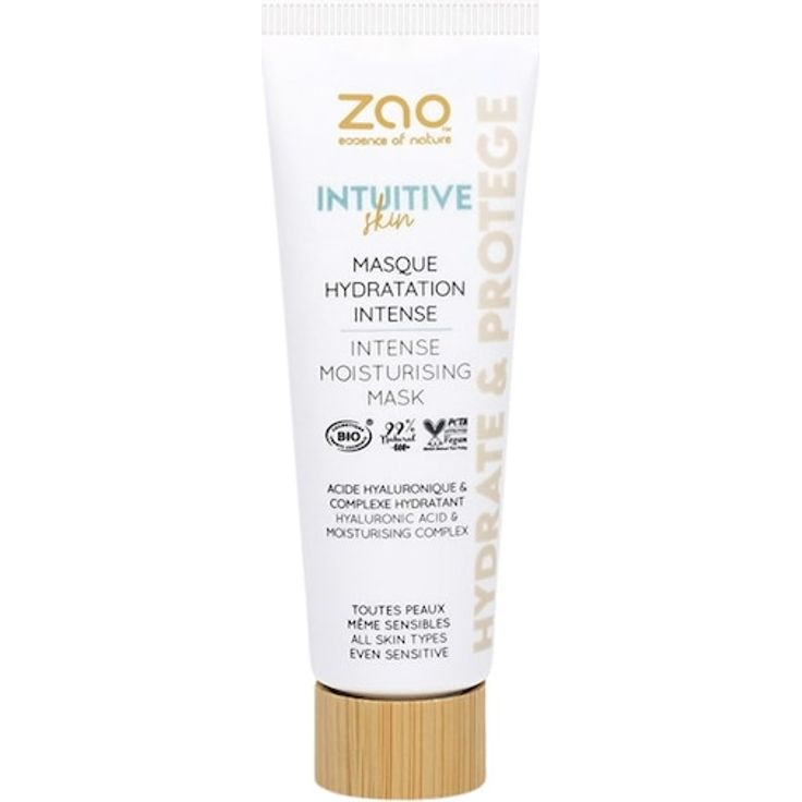 Zao Feuchtigkeitspflege Intense Moisturising Mask, vegane Gesichtmaske mit Hyaluronsäure, 50 ml