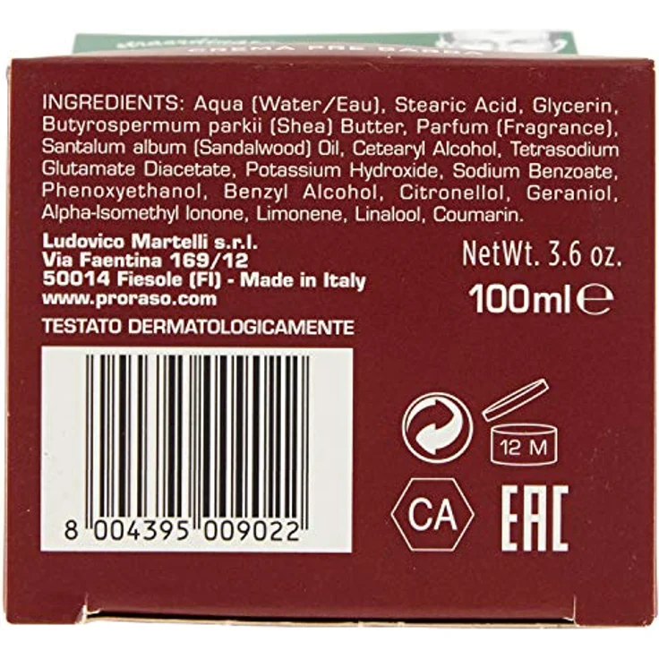 Proraso Creme Red Pre Shave Creme 100 ml – Bild 7