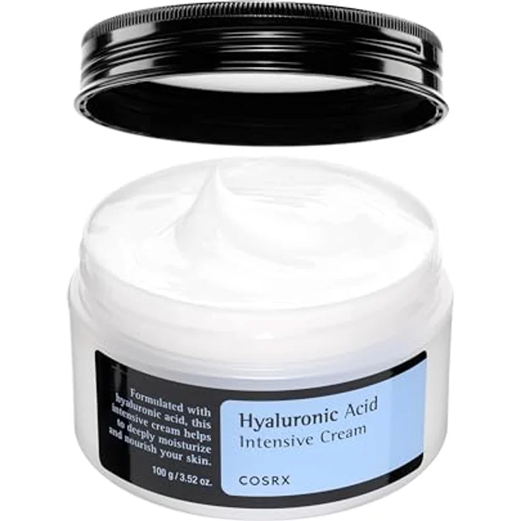 Cosrx Hyaluronic Acid Intensive Cream, 100ml Gesichtscreme mit Hyaluronsäure für trockene und sensible Haut, parabenfrei, hypoallergen, leicht einziehend, koreanische Hautpflege – Bild 1