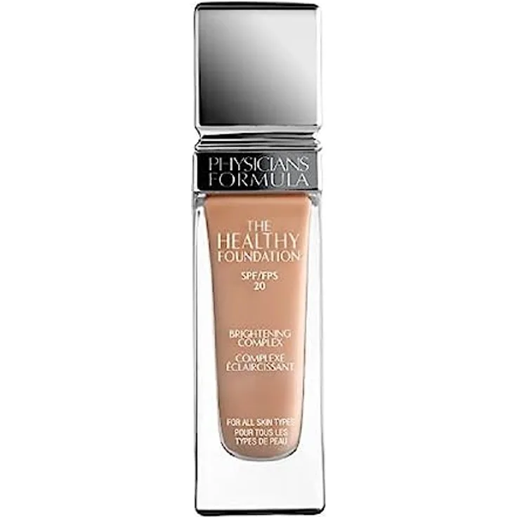 Physicians Formula The Healthy Foundation, Langanhaltende, Leichte und Aufbaubare Flüssig-Foundation mit Satin-Finish, Farbton LN3