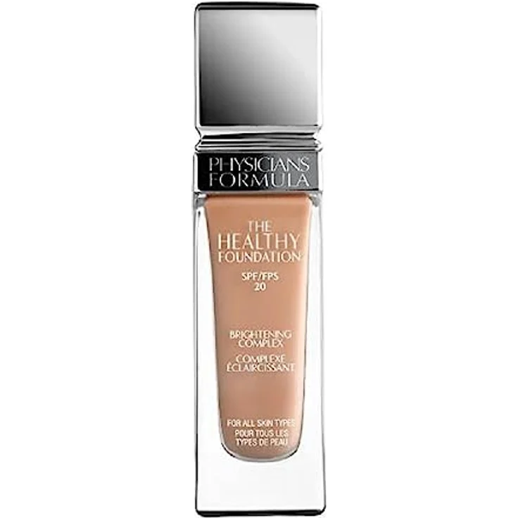 Physicians Formula The Healthy Foundation, Langanhaltende, Leichte und Aufbaubare Flüssig-Foundation mit Satin-Finish, Farbton LN3 – Bild 1