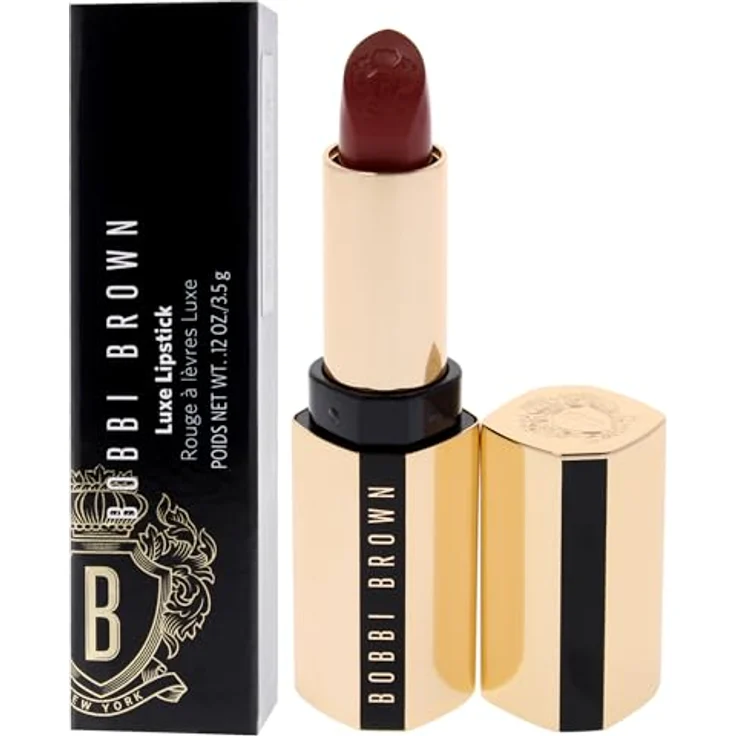 Bobbi Brown Luxe Lipstick, Lippenstift mit satinierter Textur und feuchtigkeitsspendender Formel, 3,8 g, Claret – Bild 4