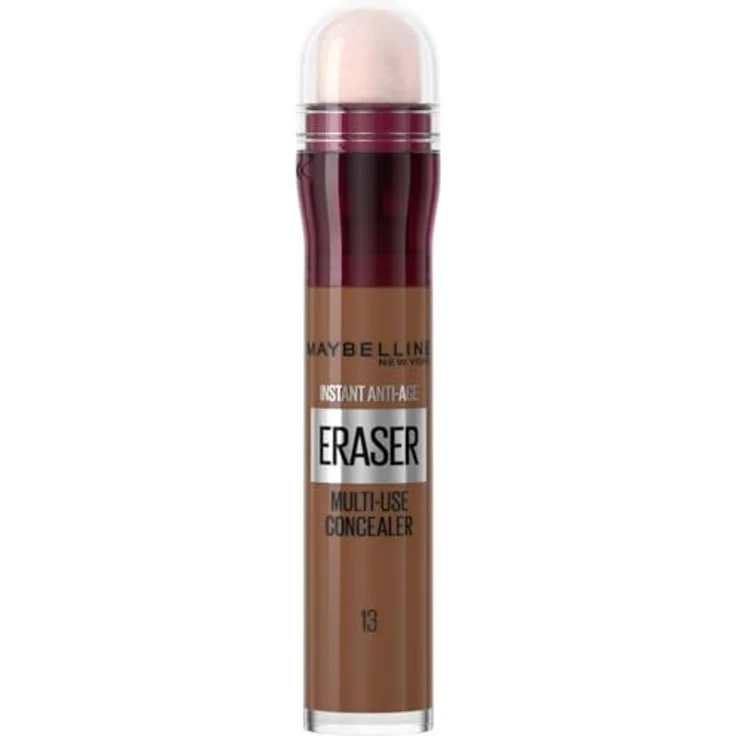 MAYBELLINE NEW YORK Instant Anti Age Eraser Flüssig-Concealer, hochpigmentiert mit Schwamm-Applikator, Farbton 13 Cocoa, 6.8 ml – Bild 1