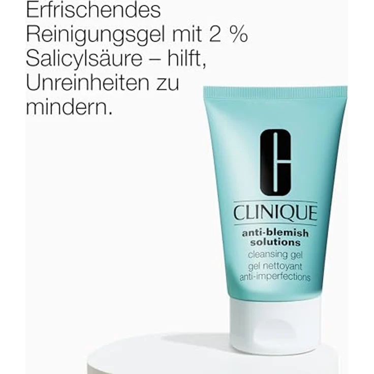 Clinique Anti-Blemish Solutions Cleansing Gel 125 ml, beruhigt irritierte Haut, bekämpft Unreinheiten  – Bild 3