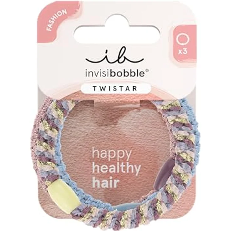 invisibobble TWISTAR Lavender Braids, 3er Set lilane Haargummis mit geflochtener Optik, schonender Halt & hoher Komfort für Frauen und Mädchen – Bild 1