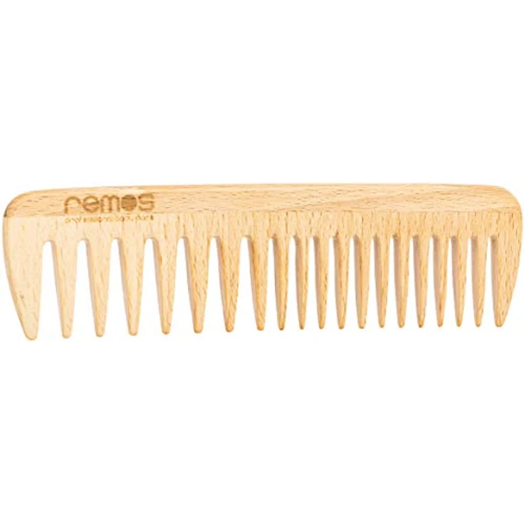remos professional body care REMOS Haarkamm aus heimischem Buchenholz, 18 cm mit grob/mittlerer Zahnung, langlebig und antistatisch – Bild 1