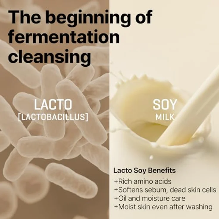 Some By Mi Lacto Soy Mild Bubble Peeling Cleanser, sanftes Gesichtsreinigungs-Peeling für empfindliche Haut, 180 ml, vegan, dermatologisch getestet – Bild 3
