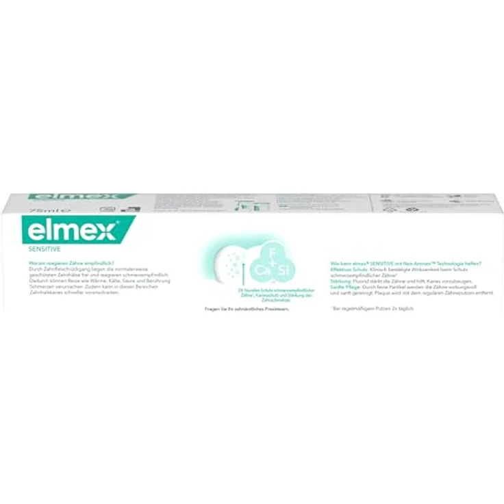 elmex® Sensitive Zahnpasta, 4x75 ml, klinisch bestätigte 3-fach-Wirkung für schmerzempfindliche Zähne – Bild 3