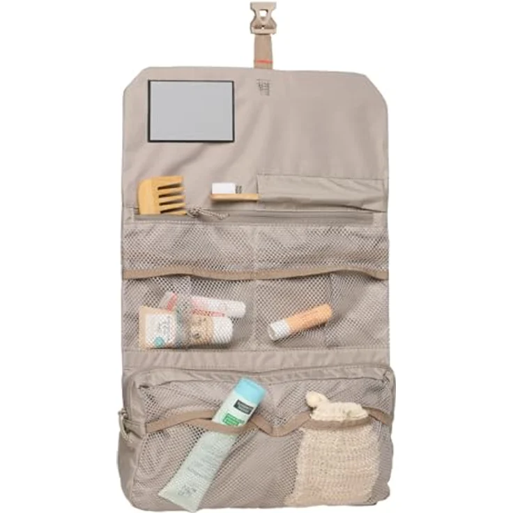 Vaude WashBag M, Kulturbeutel 34 cm, beige, 100% Polyester – Bild 5