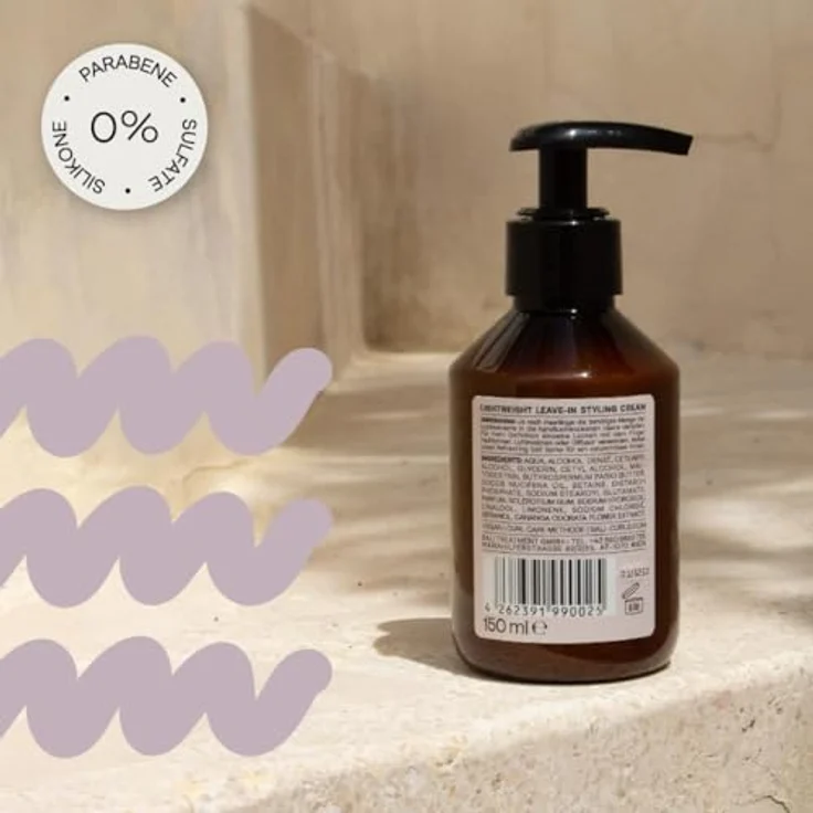 Bali Curls Hydrating Curl Cream, Feuchtigkeitsspendende Lockencreme mit Sheabutter, Kokosöl & Ylang-Ylang, Vegane Lockenpflege für geschmeidige & definierte Curls – 150ml – Bild 5