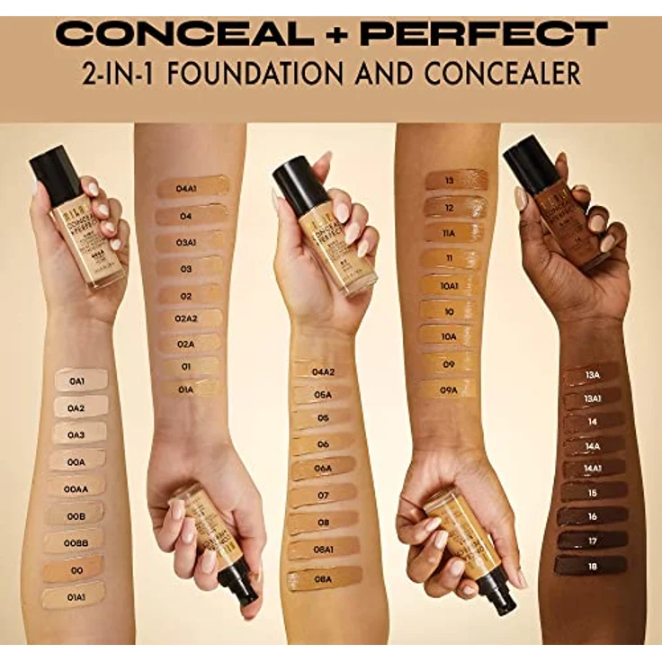Milani Conceal + Perfect 2-In-1 Foundation + Concealer, Hautfarbe Natural Beige, 30 ml – Bild 5