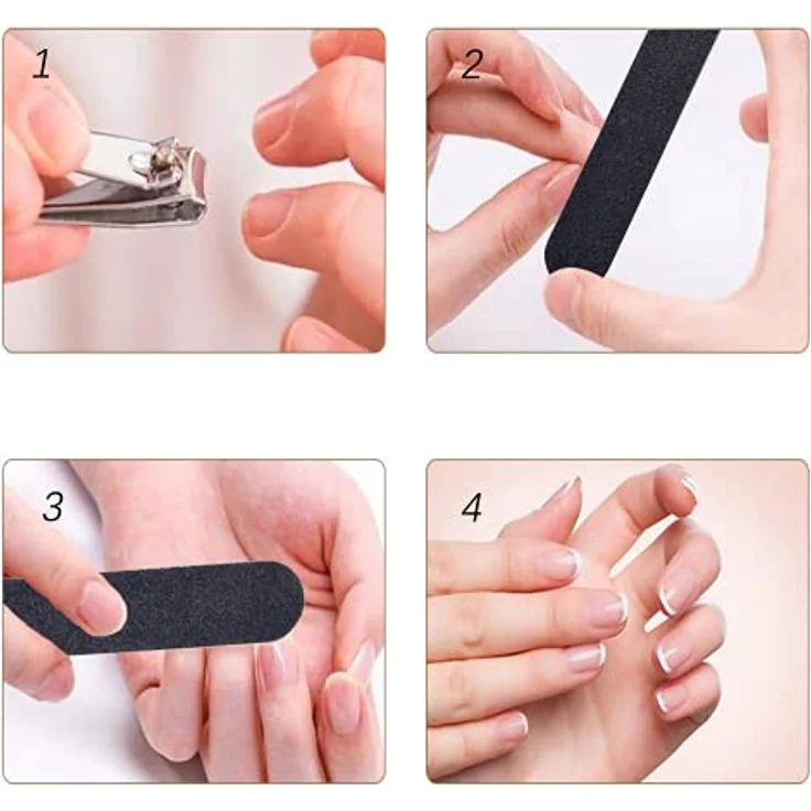 FYACCD 10 Stück Doppelseitige Nagelfeilen 100/180 für Nagelpflege & Styling, Professionelles Nagelset für Maniküre und Pediküre – Bild 3