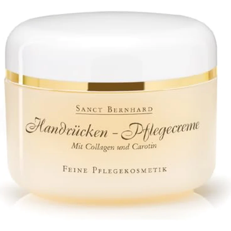 Sanct Bernhard Handcreme für sehr trockene Hände, 125ml Intensivpflege mit Collagen für Gesicht, Hals & empfindliche Hautpartien – Bild 1