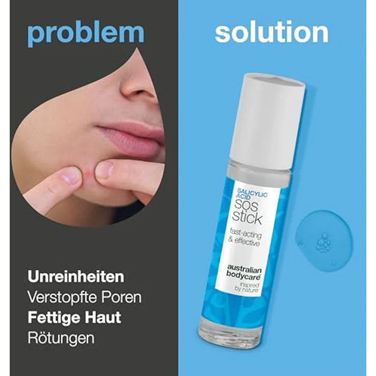 Australian Bodycare Salicylic Acid SOS Stick 9 ml, schnell wirksam gegen Pickel und Rötungen – Bild 2