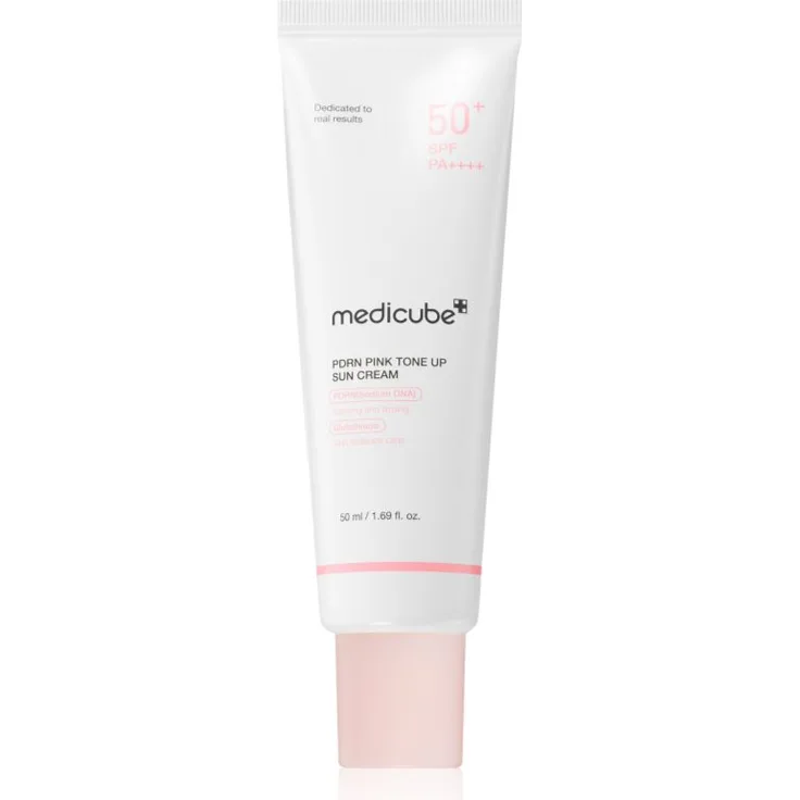 Medicube PDRN Pink Tone Up Sun Cream, hydratisierende Sonnencreme mit SPF 50 für Damen, 50 ml