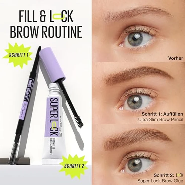 MAYBELLINE NEW YORK Super Lock Augenbrauenfixierspray, Farbton Deep Brown, 8 g – für perfekte Form und lange Haltbarkeit – Bild 7