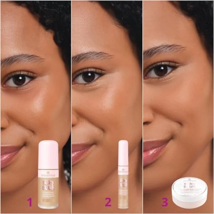 essence silky BLUR, natürlich deckendes, feuchtigkeitsspendendes Make-up für mattes Aussehen, Farbton 155, 30 ml – Bild 3